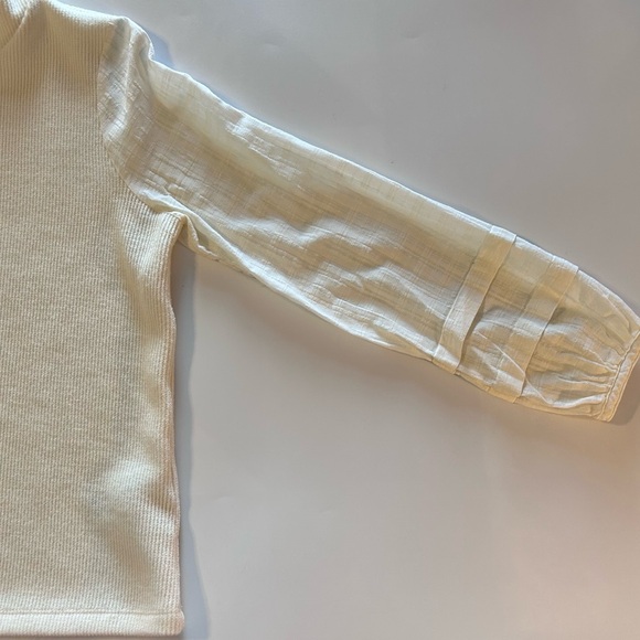 Madewell Weave Mix Mock Neck With Bubble Sleeve Size Small - Picture 10 of 11